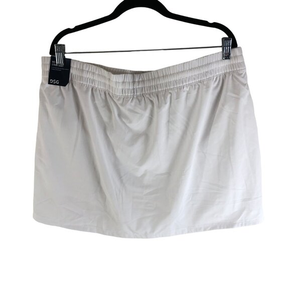 DSG Womens Mid-Rise Stride Skort White With Built-In Short White XXL - Picture 6 of 9